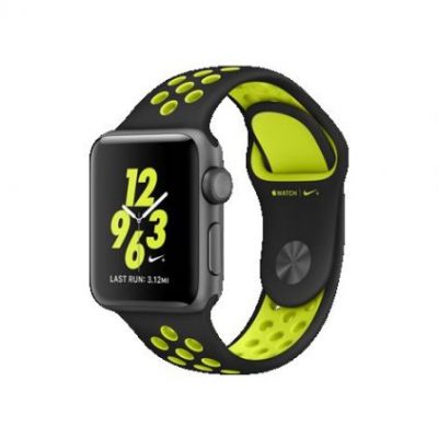 38mm Space Gray Aluminum Case with Black/Volt Nike Sport Band